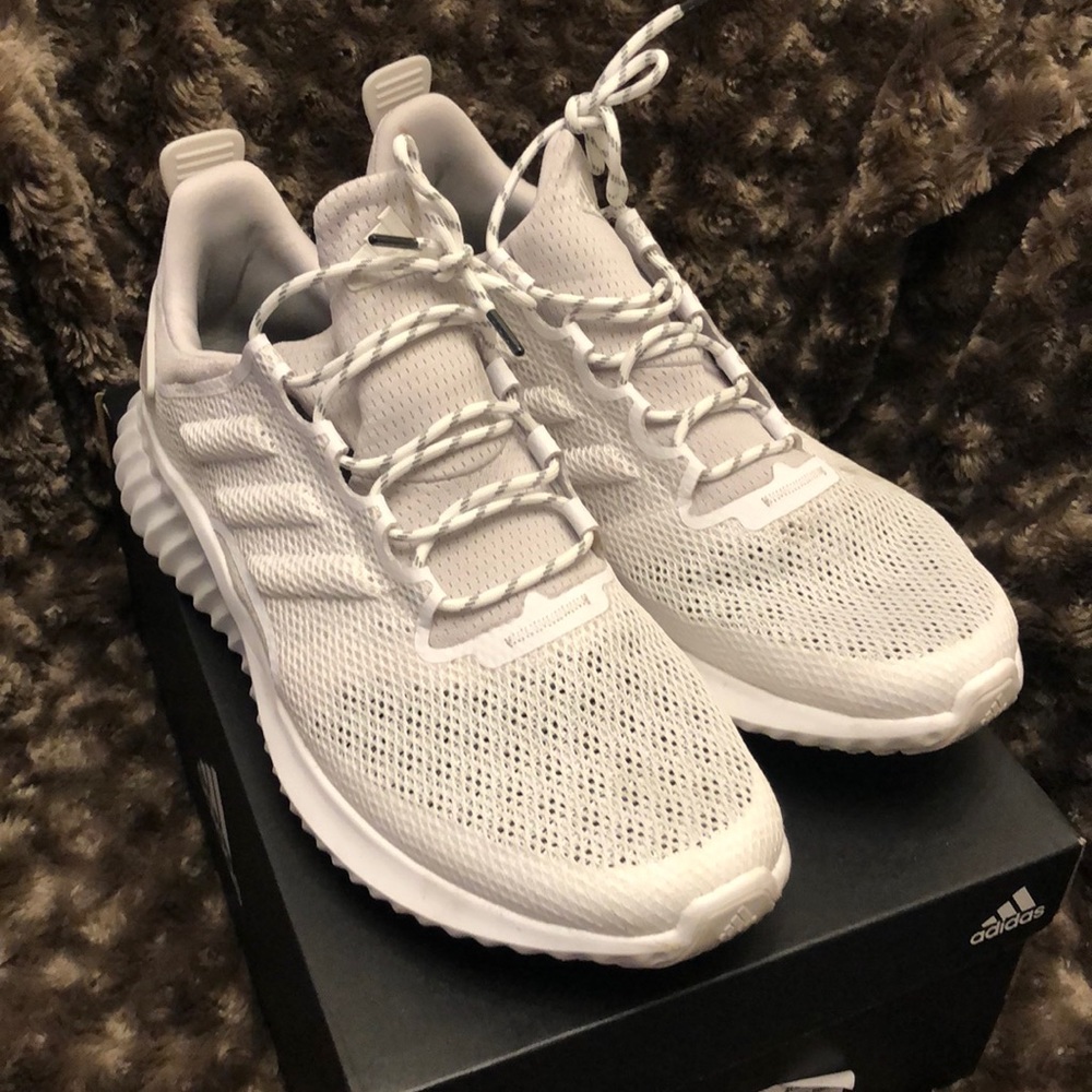 Alphabounce adidas mesh gray white